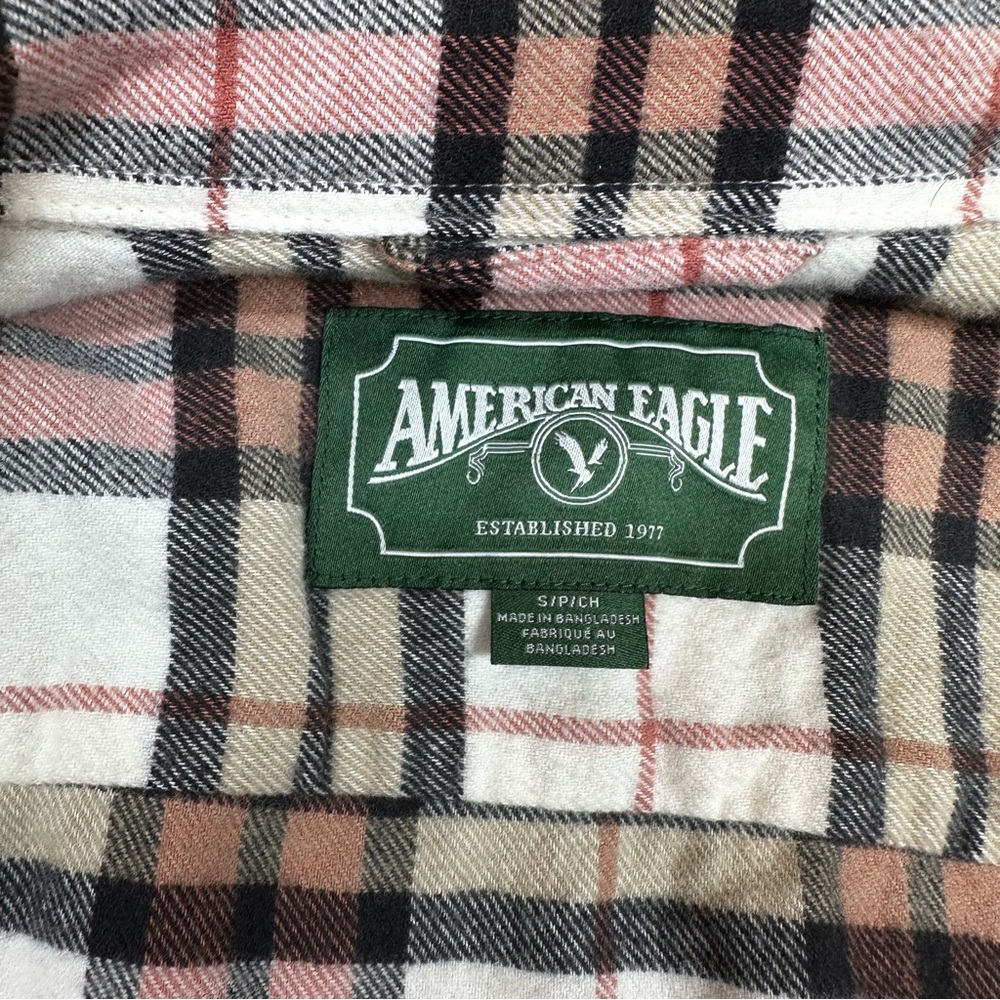 American Eagle Outfitters Plaid Flannel Shirt Sz S - Picture 3 of 6